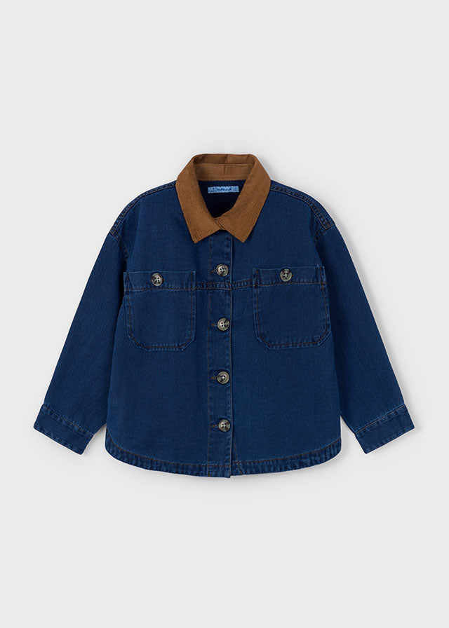 Sobrecamisa denim fluida - mayoral - Mini Menina - AW25-4135
