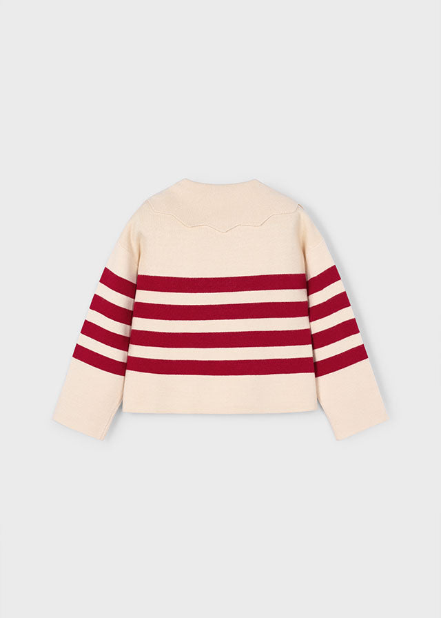 Jersey riscas gola - mayoral - Mini Menina - AW25-4301