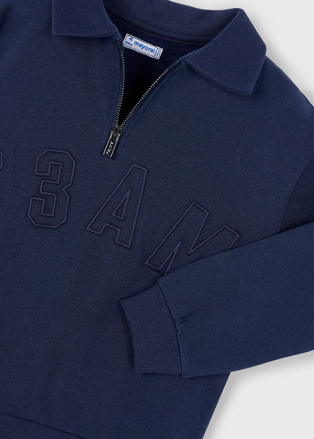 Sweat gola tipo polo - mayoral - Mini Menino - AW25-4402