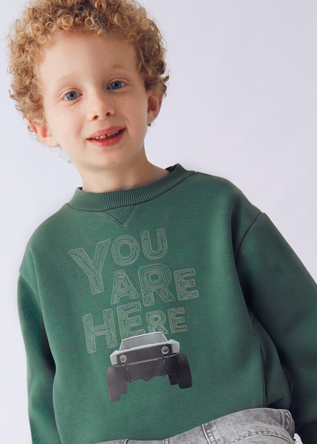 Sweat serigrafia "coche" - mayoral - Mini Menino - AW25-4404