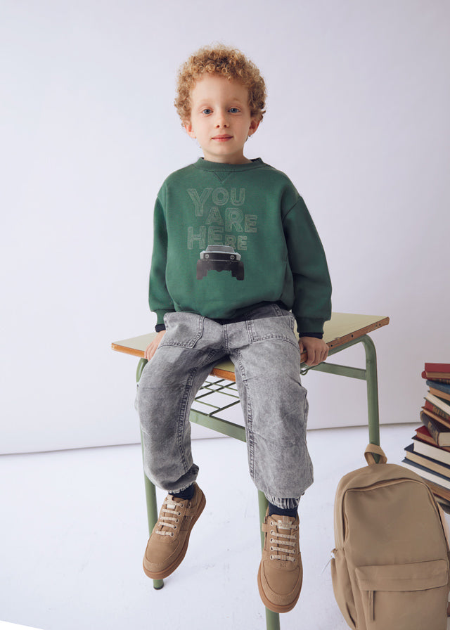 Sweat serigrafia "coche" - mayoral - Mini Menino - AW25-4404