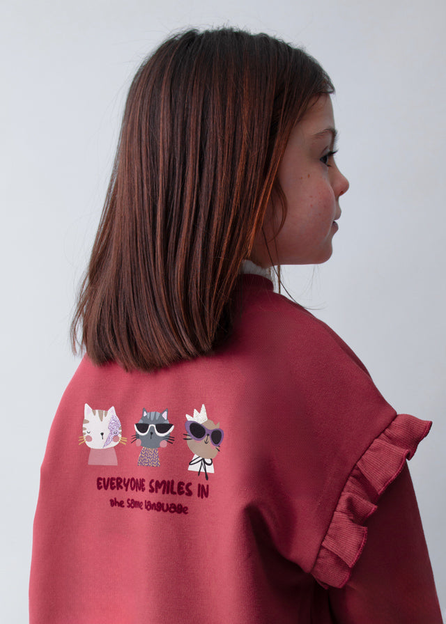 Sweat folho mangas - mayoral - Mini Menina - AW25-4433