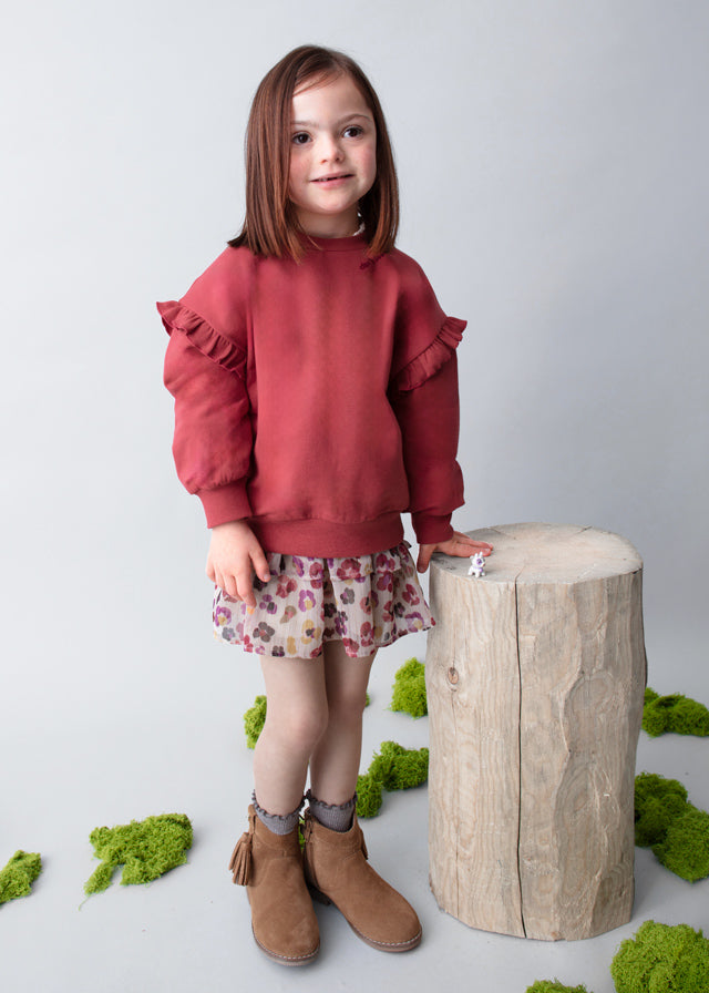 Sweat folho mangas - mayoral - Mini Menina - AW25-4433