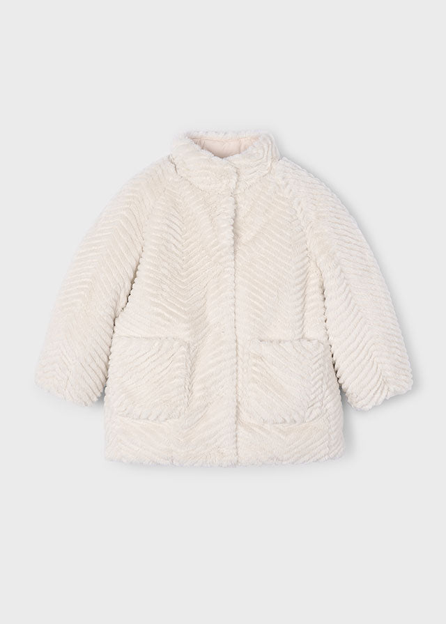 Casaco comprido de pelo - mayoral - Mini Menina - AW25-4441