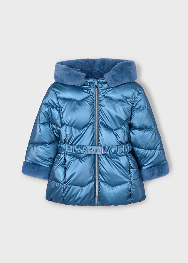 Blusão metalizado cinto - mayoral - Mini Menina - AW25-4448