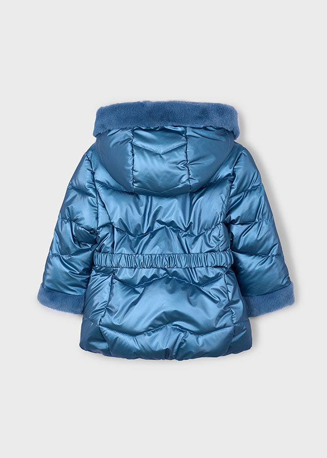 Blusão metalizado cinto - mayoral - Mini Menina - AW25-4448
