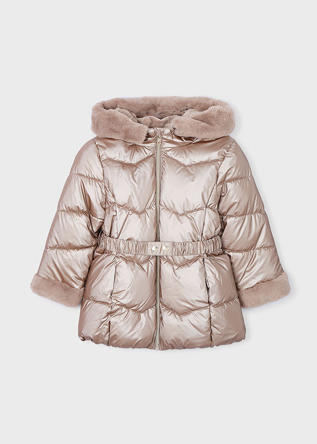 Blusão metalizado cinto - mayoral - Mini Menina - AW25-4448