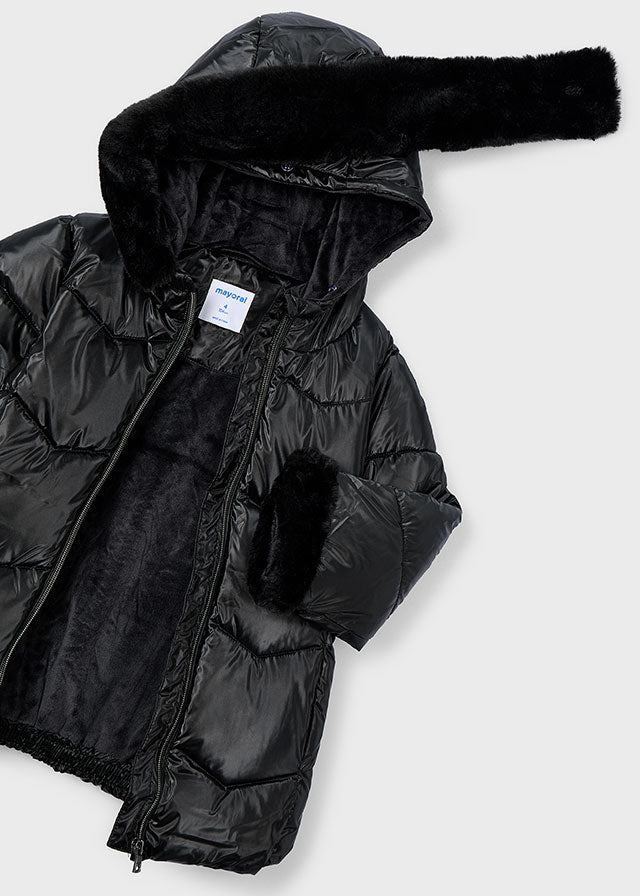 Blusão metalizado cinto - mayoral - Mini Menina - AW25-4448