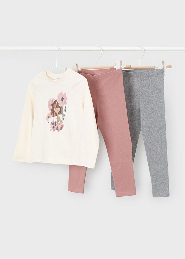 Conj. leggings 2 calças - mayoral - Mini Menina - AW25-4724