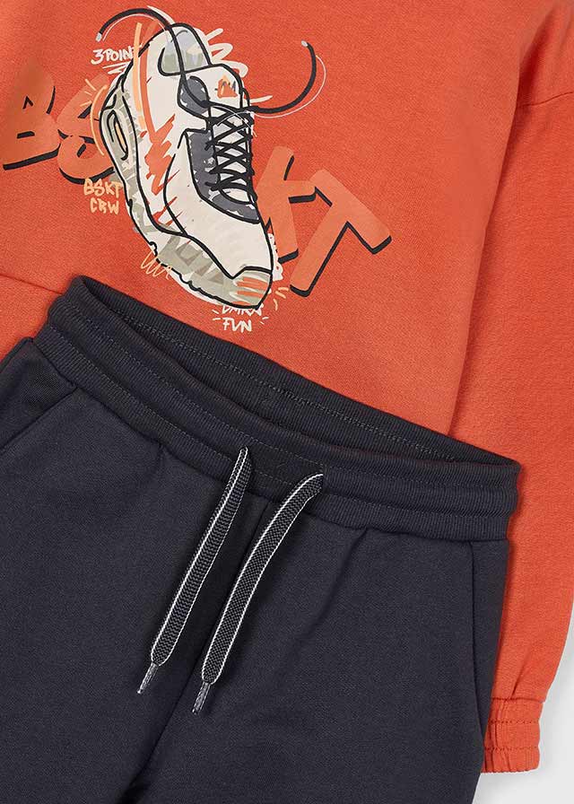 Fato treino sweat "bskt" - mayoral - Mini Menino - AW25-4802