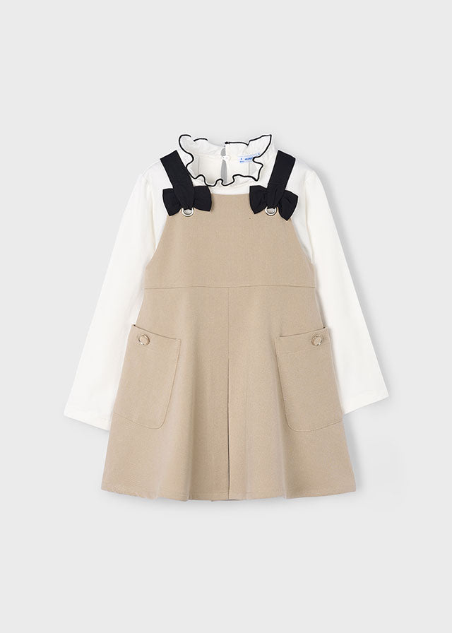 Conj. jardineira blusa cisne - mayoral - Mini Menina - AW25-4914