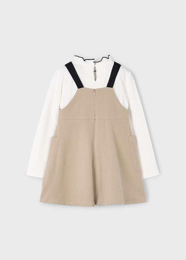 Conj. jardineira blusa cisne - mayoral - Mini Menina - AW25-4914