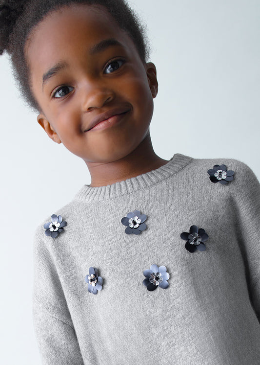 Vestido malha combinado - mayoral - Mini Menina - AW25-4918