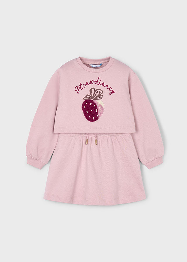 Vestido felpa 2 peças - mayoral - Mini Menina - AW25-4927