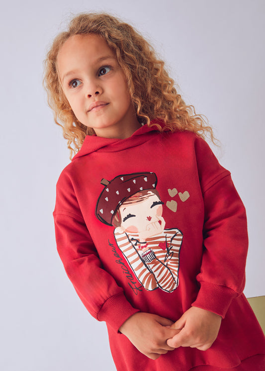 Vestido felpa carapuço - mayoral - Mini Menina - AW25-4928
