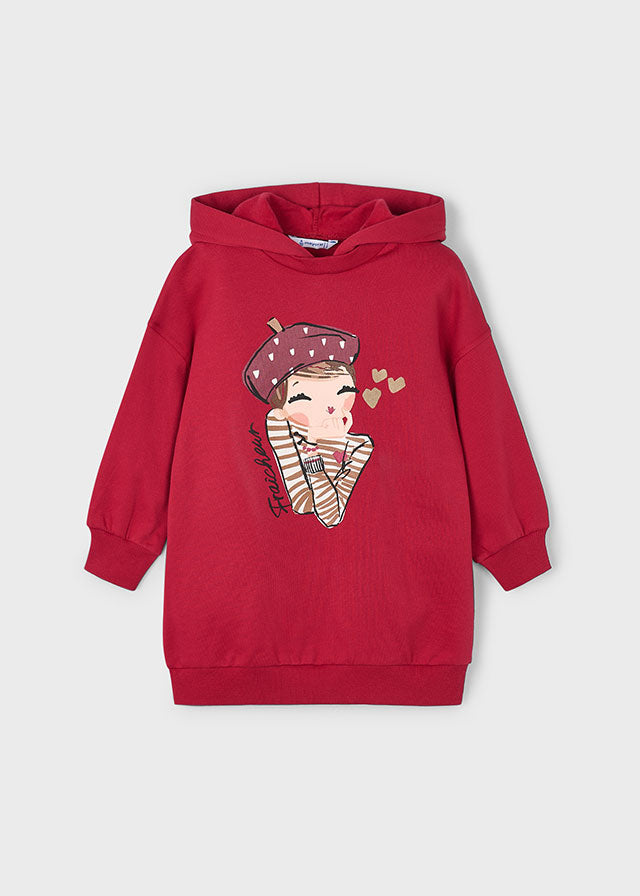 Vestido felpa carapuço - mayoral - Mini Menina - AW25-4928