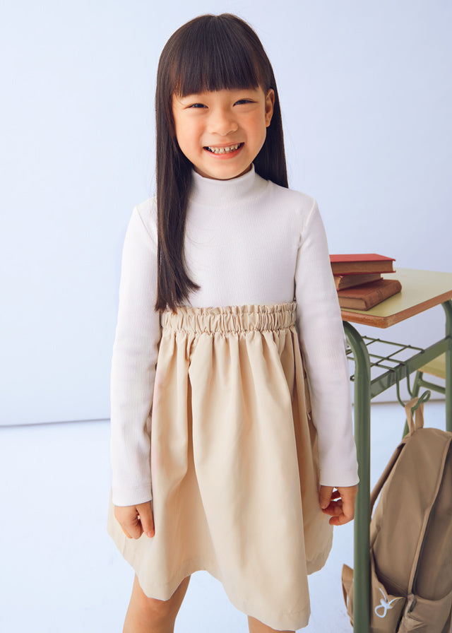 Vestido combinado - mayoral - Mini Menina - AW25-4930
