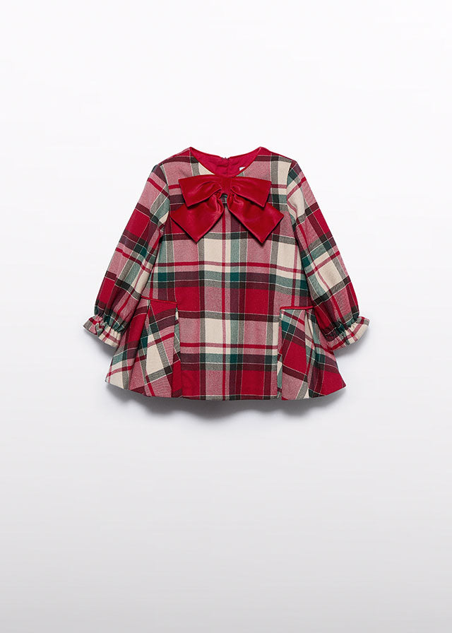 Vestido xadrez escocês - Abel & Lula - A&L Baby Menina - AW25-5509