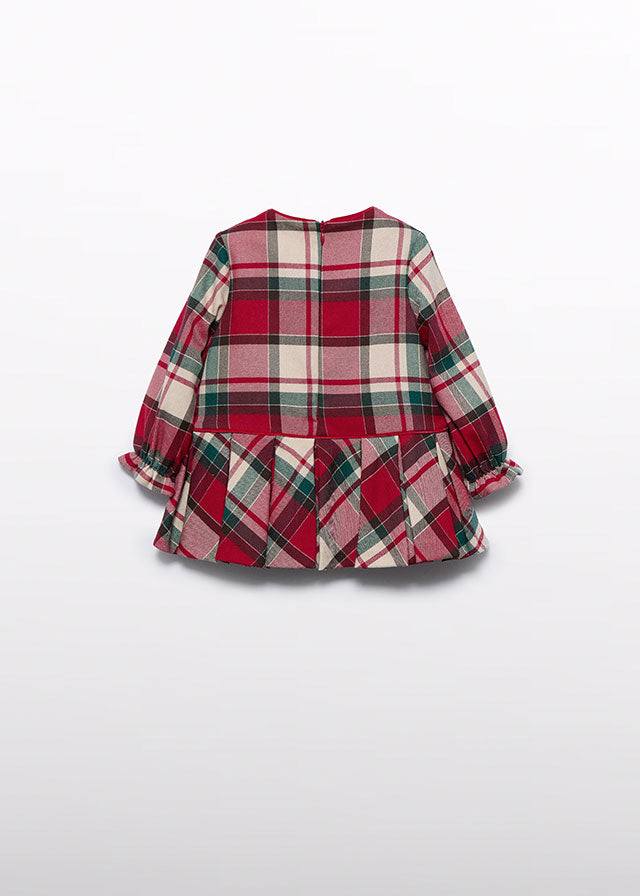 Vestido xadrez escocês - Abel & Lula - A&L Baby Menina - AW25-5509