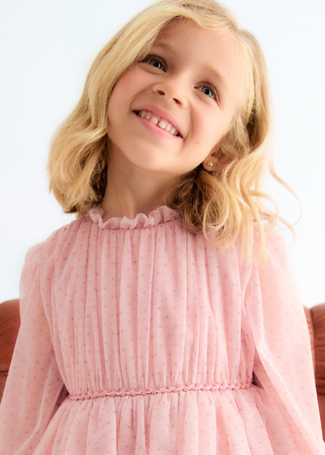 Vestido tule glitter - Abel & Lula - A&L Mini Menina - AW25-5532