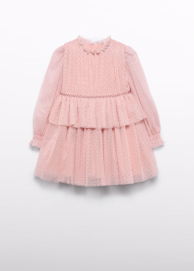 Vestido tule glitter - Abel & Lula - A&L Mini Menina - AW25-5532