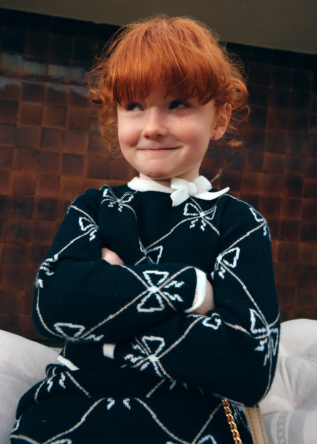 Conj. saia tricô jacquard - Abel & Lula - A&L Mini Menina - AW25-5538