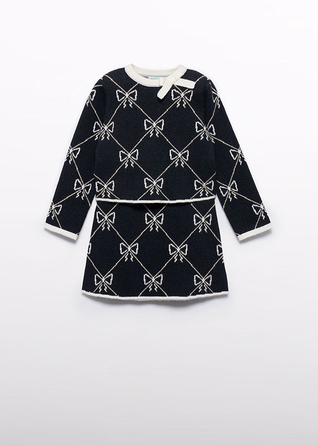 Conj. saia tricô jacquard - Abel & Lula - A&L Mini Menina - AW25-5538