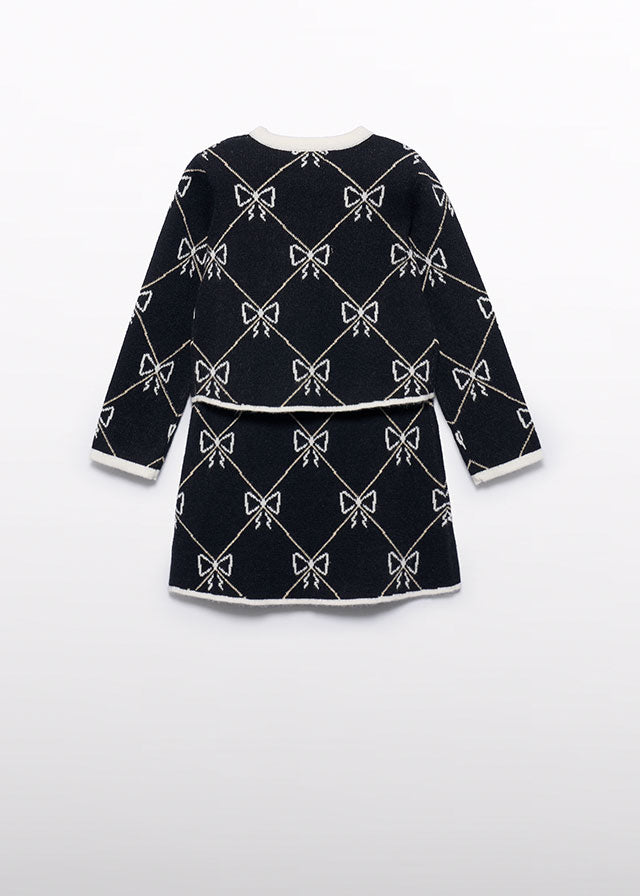 Conj. saia tricô jacquard - Abel & Lula - A&L Mini Menina - AW25-5538