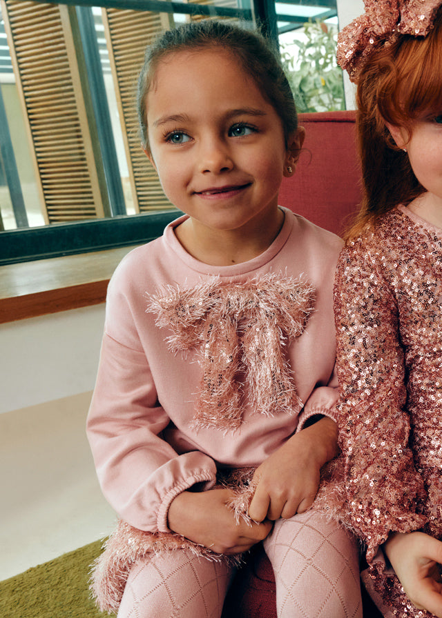 Conj. saia franjas lentejoula - Abel & Lula - A&L Mini Menina - AW25-5539