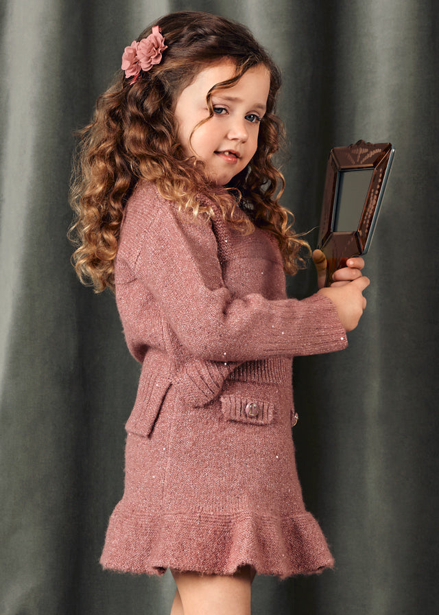 Conj. tricô saia - Abel & Lula - A&L Mini Menina - AW25-5543