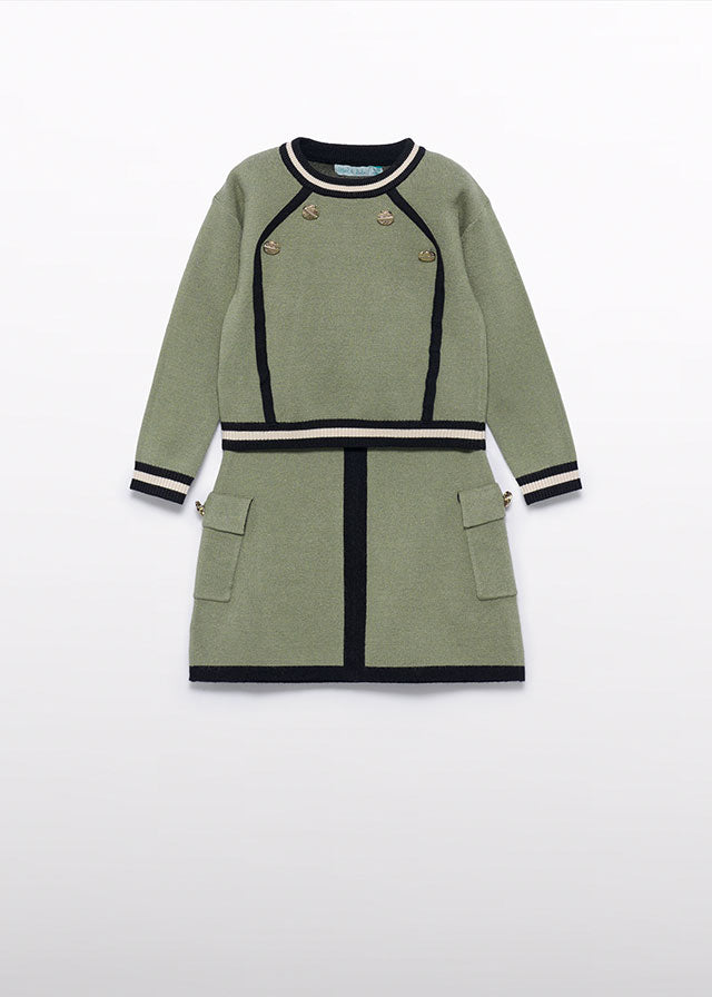 Conj. saia tricô - Abel & Lula - A&L Mini Menina - AW25-5544