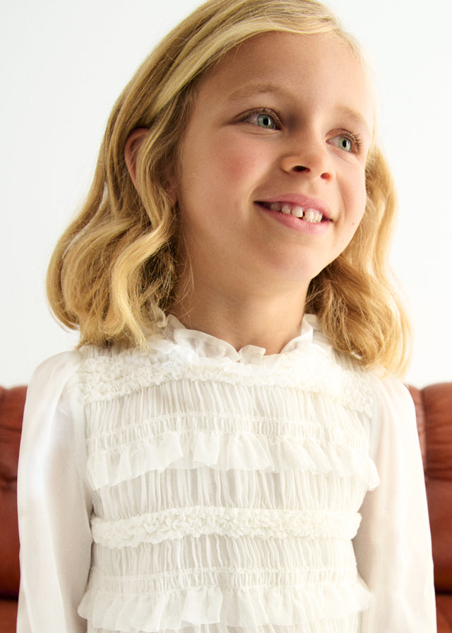 Blusa ninho abelha - Abel & Lula - A&L Mini Menina - AW25-5614