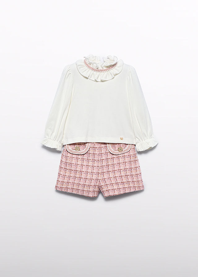 Conj. bermuda tweed - Abel & Lula - A&L Baby Menina - AW25-5710