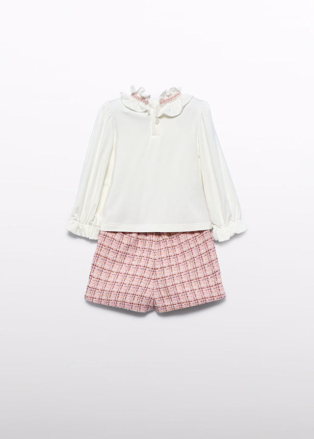 Conj. bermuda tweed - Abel & Lula - A&L Baby Menina - AW25-5710