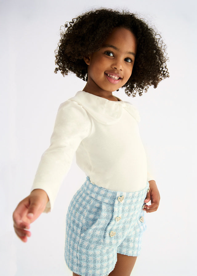 Bermuda xadrez lurex - Abel & Lula - A&L Mini Menina - AW25-5719