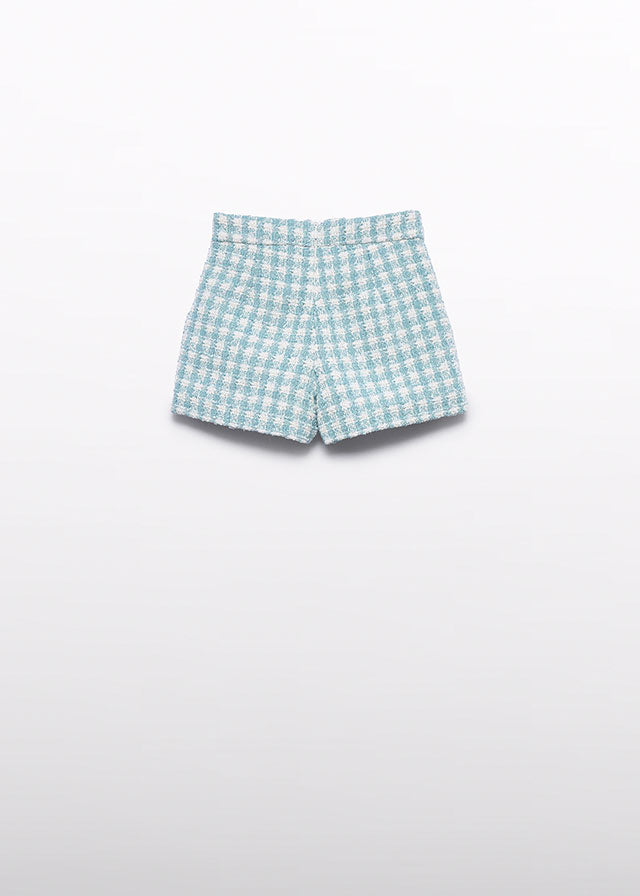 Bermuda xadrez lurex - Abel & Lula - A&L Mini Menina - AW25-5719