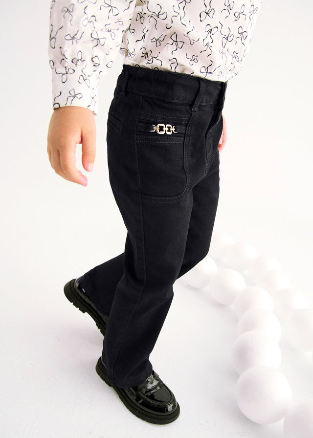 Calça denim flare - Abel & Lula - A&L Mini Menina - AW25-5721