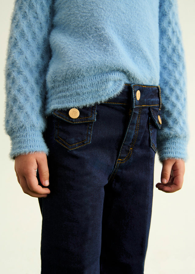 Calça denim palazzo - Abel & Lula - A&L Mini Menina - AW25-5722