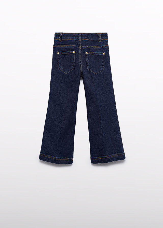 Calça denim palazzo - Abel & Lula - A&L Mini Menina - AW25-5722
