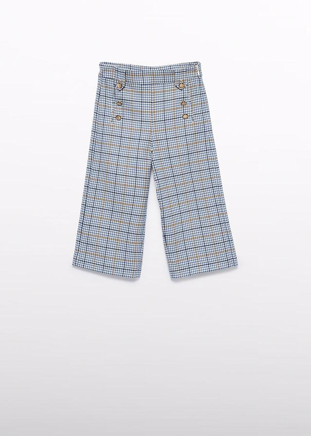 Calça culotte xadrez - Abel & Lula - A&L Mini Menina - AW25-5723