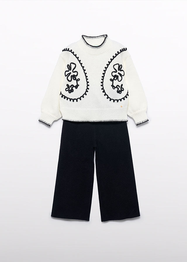 Conj. calça tricot - Abel & Lula - A&L Mini Menina - AW25-5729