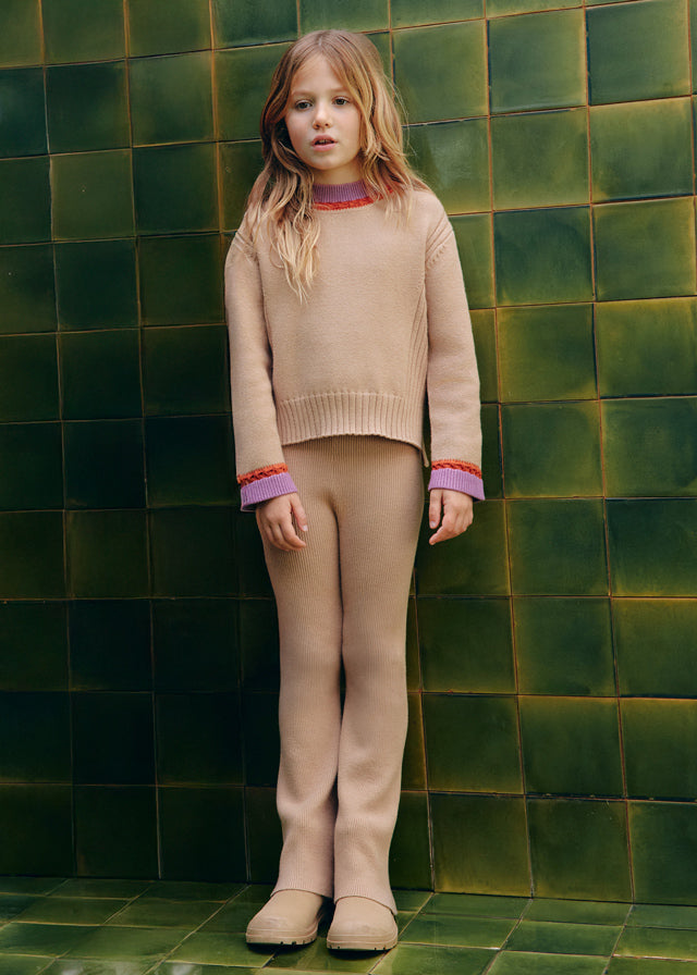 Conj. calça tricô - Abel & Lula - A&L Mini Menina - AW25-5732