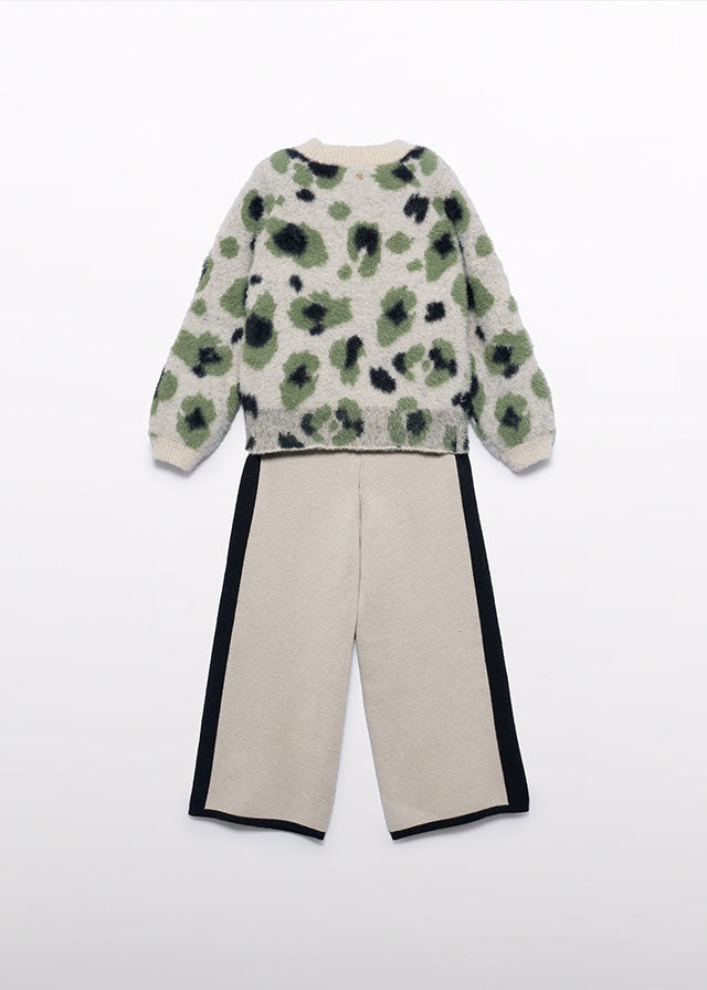 Conj. calça leopardo pelo - Abel & Lula - A&L Mini Menina - AW25-5733