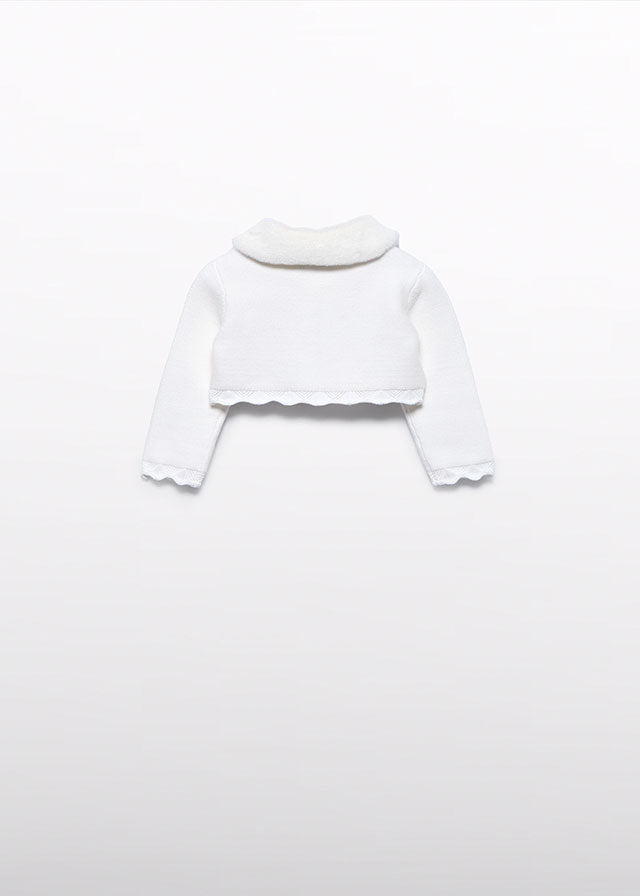 Casaco tricô gola pelo - Abel & Lula - A&L Baby Menina - AW25-5817