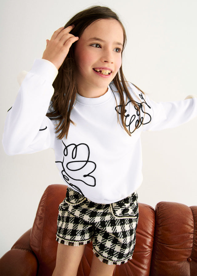 Sweat modal bordada - Abel & Lula - A&L Mini Menina - AW25-5822