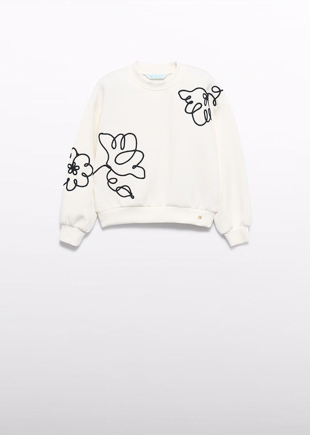 Sweat modal bordada - Abel & Lula - A&L Mini Menina - AW25-5822