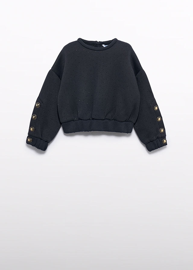 Sweat com strass - Abel & Lula - A&L Mini Menina - AW25-5825