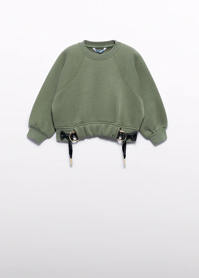 Sweat detalhe laçadas - Abel & Lula - A&L Mini Menina - AW25-5826
