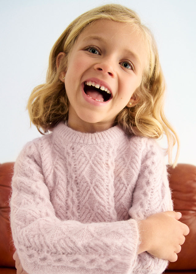 Jersey gola alta tricot - Abel & Lula - A&L Mini Menina - AW25-5829