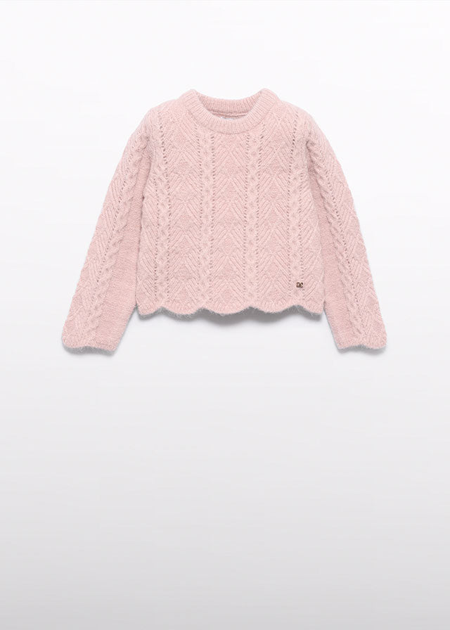 Jersey gola alta tricot - Abel & Lula - A&L Mini Menina - AW25-5829